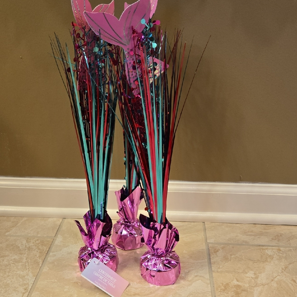 Amscan Pink and Teal Party Decorations 3pieces